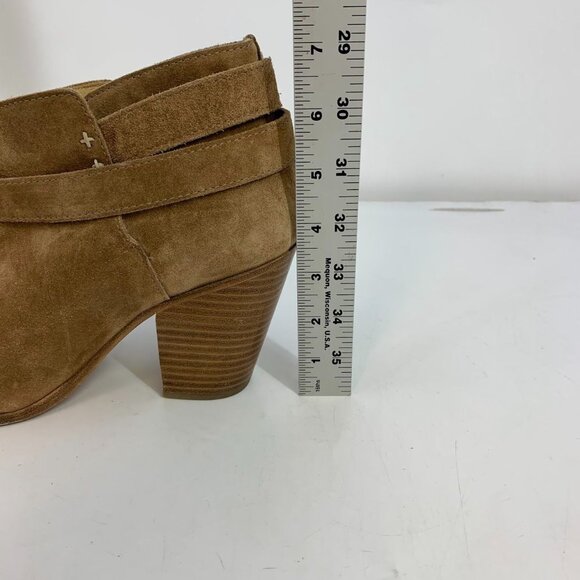 Rag & Bone Women's Harrow‎ Stacked Heel Ankle Bootie Boots Suede Taupe SZ 39/9 - Picture 13 of 14